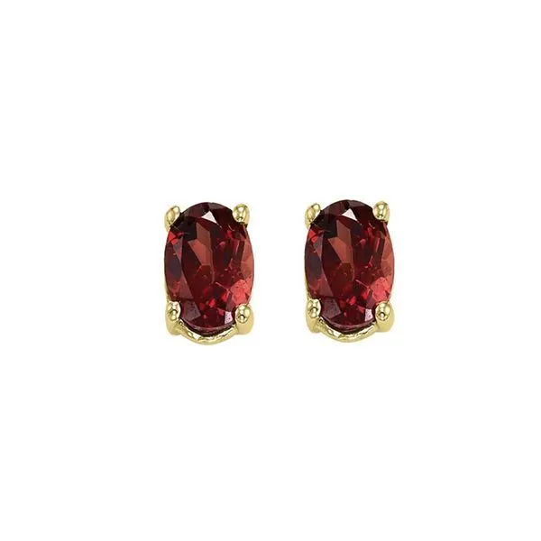 14Kt Yellow Gold & Garnet 1Ctw Earring Pfaff Jewelers Grandville, MI