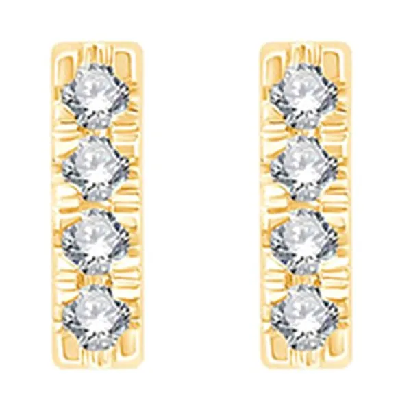 10Kt Yellow Gold Diamond 1/50Ctw Earring Collard Jewelers League City, TX