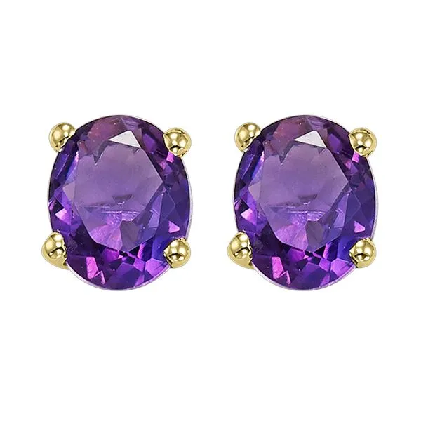 14Kt Yellow Gold & Amethyst 3/4Ctw Earring Pfaff Jewelers Grandville, MI