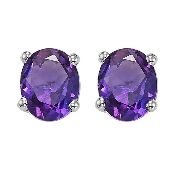 14Kt White Gold & Amethyst 1Ctw Earring Pfaff Jewelers Grandville, MI