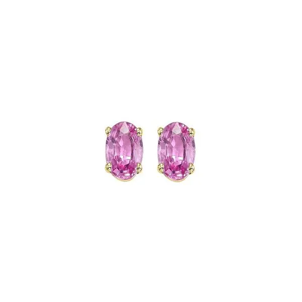 14Kt Yellow Gold & Pink Sapphire 1/2Ctw Earring Pfaff Jewelers Grandville, MI