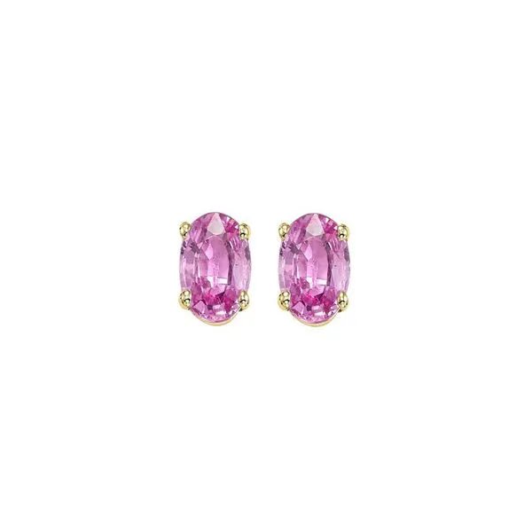 14Kt Yellow Gold & Pink Sapphire 7/8Ctw Earring Pfaff Jewelers Grandville, MI