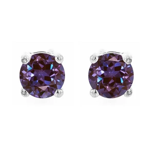 Silver Syn Alexandrite 5/8Ctw Earring Pfaff Jewelers Grandville, MI