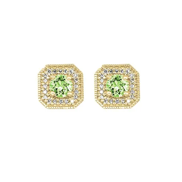 10Kt Yellow Gold Diamond 1/10Ctw & Peridot 1/2Ctw Earring SIERRA MOON Auburn, CA