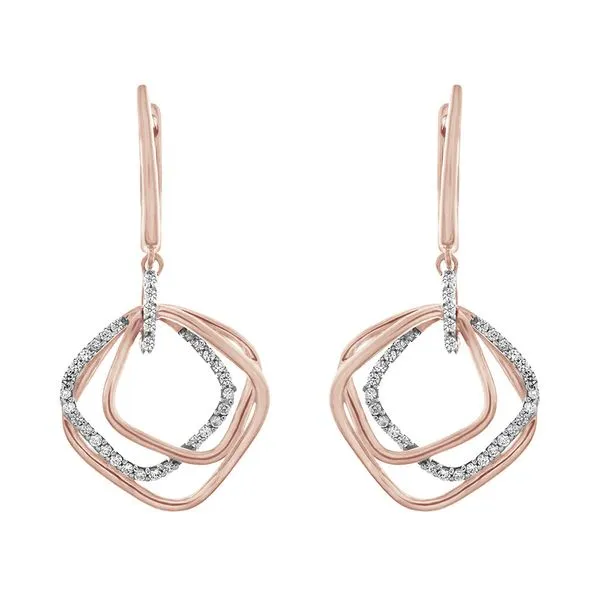 10Kt Rose Gold Diamond 1/3Ctw Earring Valentine's Fine Jewelry Dallas, PA