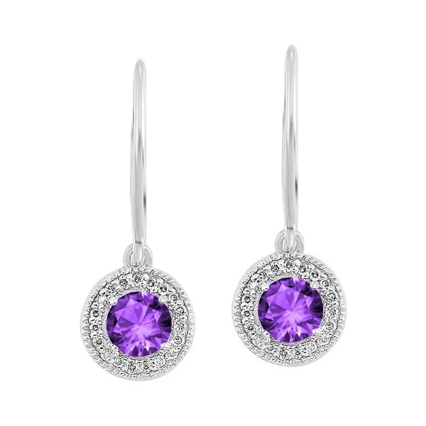 Silver Diamond 1/10Ctw & Amethyst 5/8Ctw Earring SIERRA MOON Auburn, CA