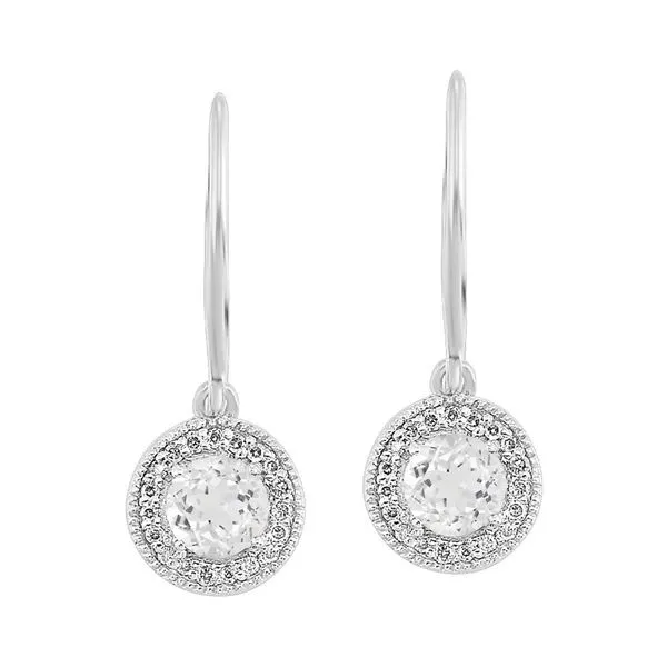 Silver Diamond 1/10Ctw & Topaz 5/8Ctw Earring Rasmussen Jewelers Spanish Fork, UT
