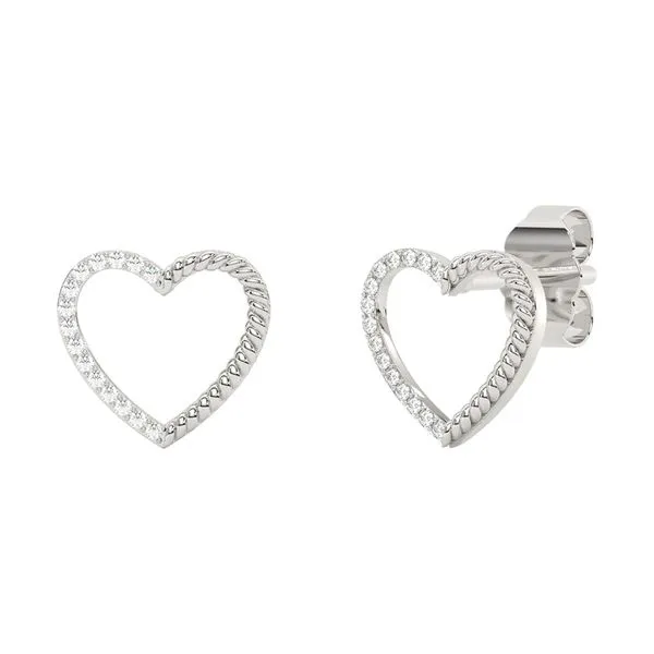 14Kt White Gold Diamond 1/20Ctw Earring Image 2 Rasmussen Jewelers Spanish Fork, UT