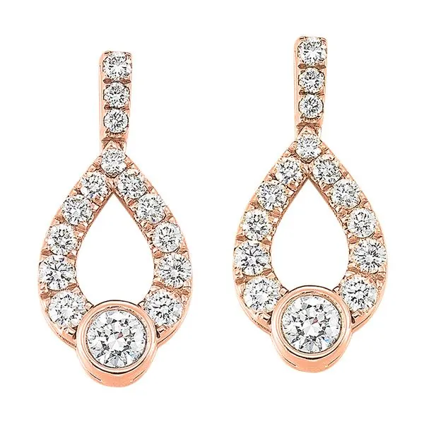 14Kt Rose Gold Diamond 1/4Ctw Earring Rebel Diamonds New Hampton, IA