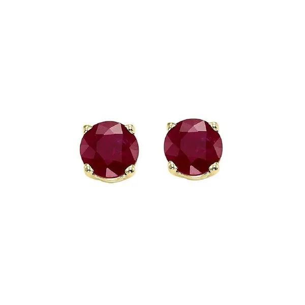14Kt Yellow Gold & Ruby 1Ctw Earring Pfaff Jewelers Grandville, MI