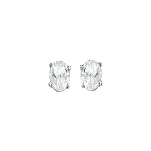 14Kt White Gold White Topaz 1/2Ctw Earring Pfaff Jewelers Grandville, MI