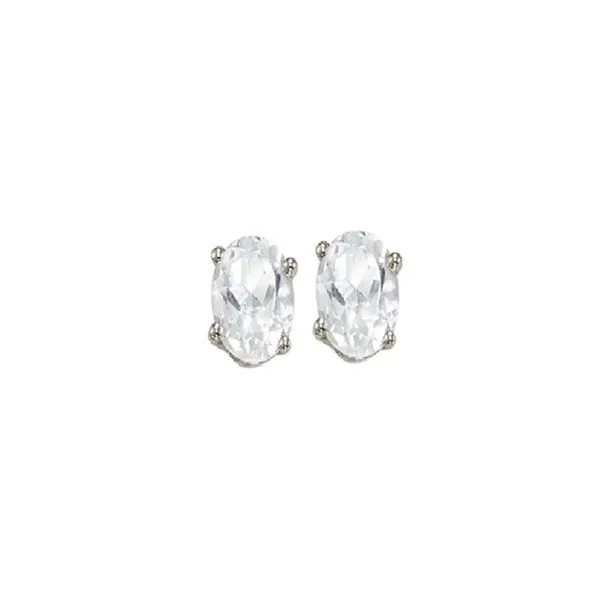14Kt White Gold & White Topaz 5/6Ctw Earring Pfaff Jewelers Grandville, MI