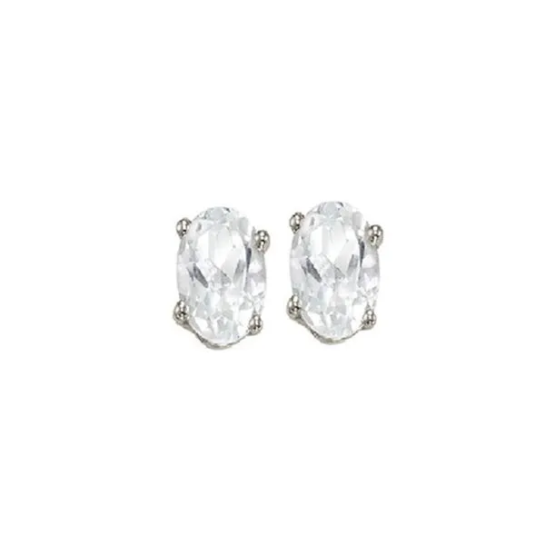 14Kt White Gold & White Topaz 1Ctw Earring Pfaff Jewelers Grandville, MI