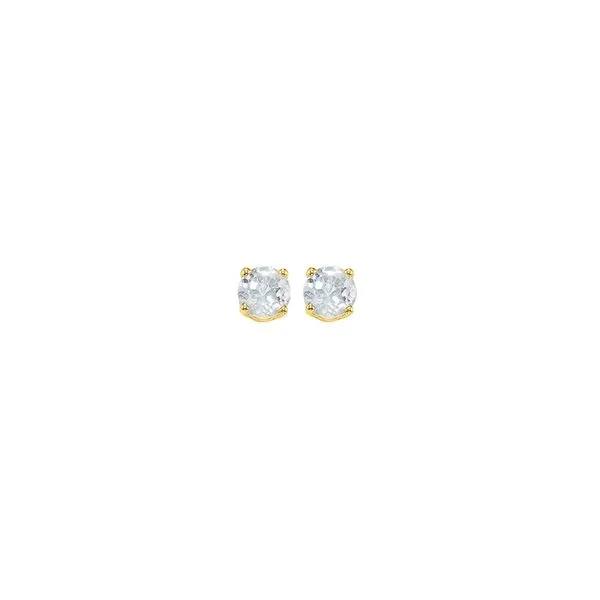 14Kt Yellow Gold & White Topaz 1/4Ctw Earring Pfaff Jewelers Grandville, MI