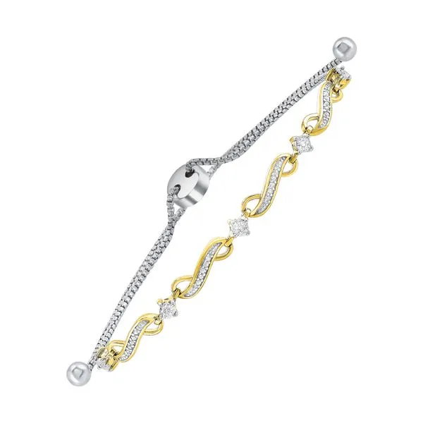 Silver White Yellow Diamond 1/8Ctw Bracelet Pfaff Jewelers Grandville, MI