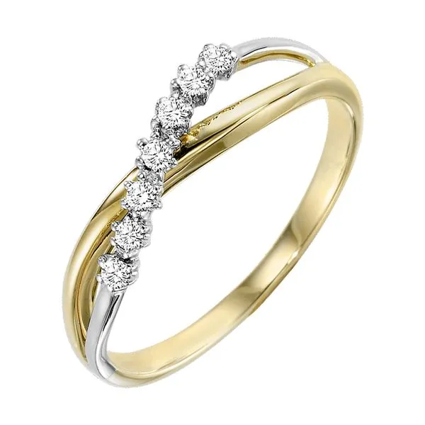 10Kt White Yellow Gold Diamond 1/10Ctw Ring Pfaff Jewelers Grandville, MI