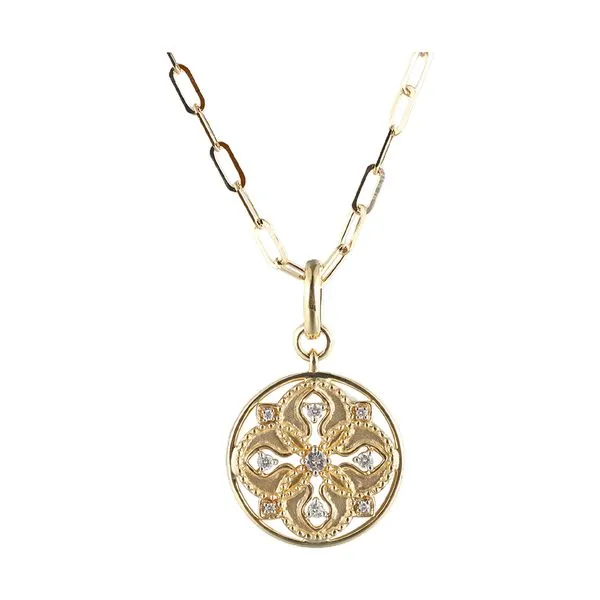 14Kt Yellow Gold Diamond 1/8Ctw Necklace SIERRA MOON Auburn, CA