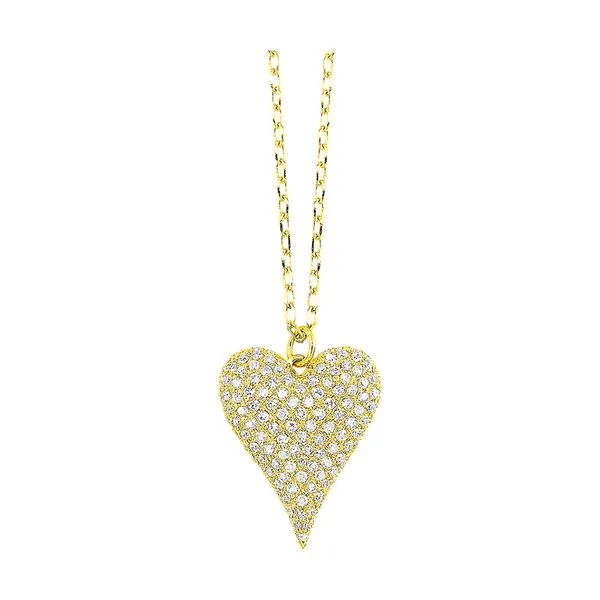 14Kt Yellow Gold Diamond 3/8Ctw Necklace Valentine's Fine Jewelry Dallas, PA