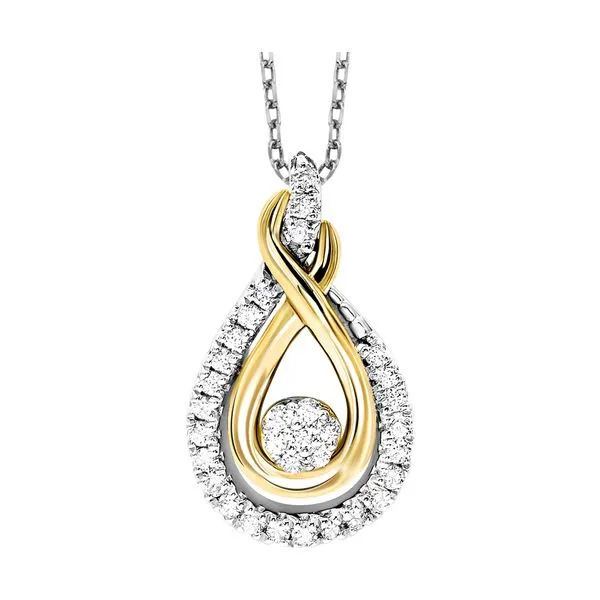 Gold Silver White Yellow Diamond 1/6Ctw Pendant Pfaff Jewelers Grandville, MI