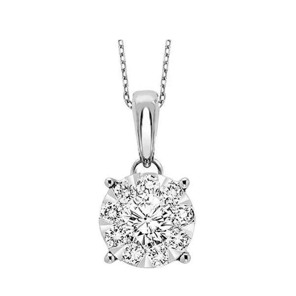 14Kt White Gold Diamond 1/2Ctw Pendant Rebel Diamonds New Hampton, IA