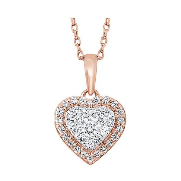 14Kt Rose Gold Diamond 1/4Ctw Pendant Pfaff Jewelers Grandville, MI