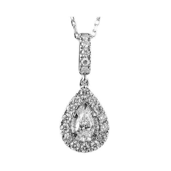 14Kt White Gold Diamond 3/8Ctw Pendant Rebel Diamonds New Hampton, IA