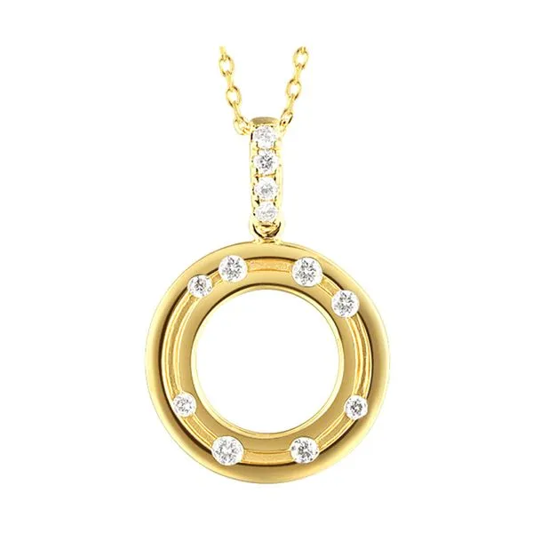 14Kt Yellow Gold Diamond 1/5Ctw Pendant Valentine's Fine Jewelry Dallas, PA
