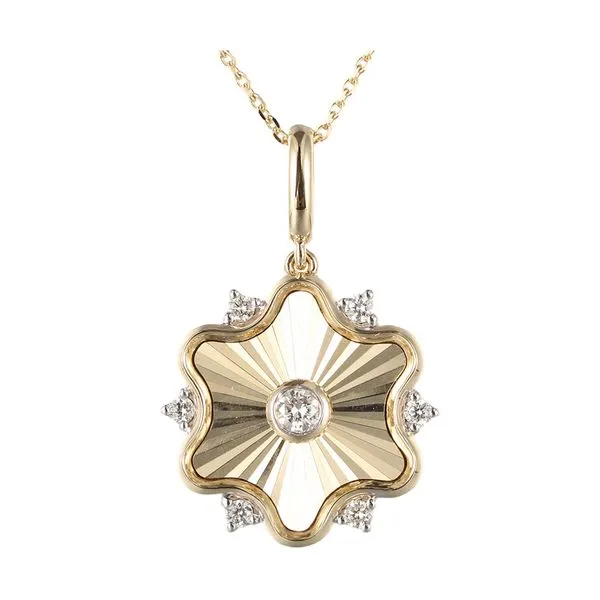 14Kt Yellow Gold Diamond 1/7Ctw Pendant Valentine's Fine Jewelry Dallas, PA