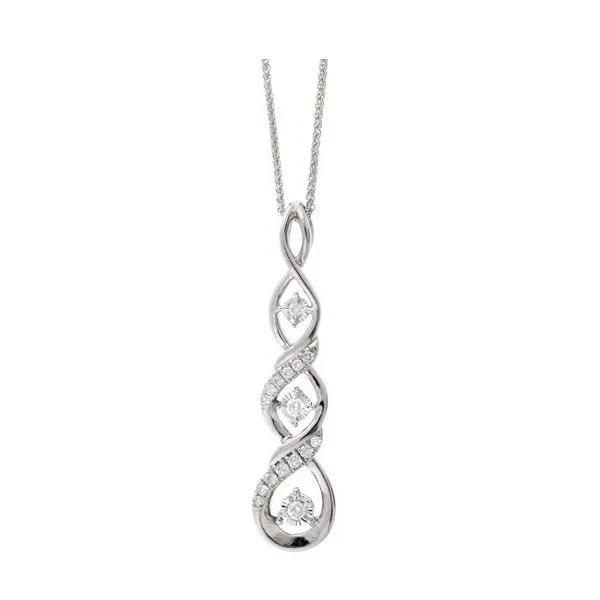 14Kt White Gold Diamond 1/8Ctw Pendant Pfaff Jewelers Grandville, MI
