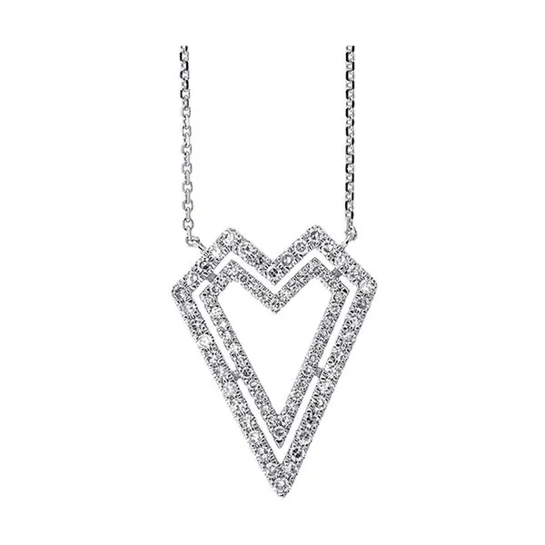 14Kt White Gold Diamond 3/8Ctw Pendant Valentine's Fine Jewelry Dallas, PA