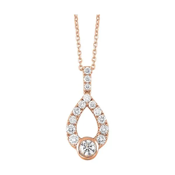 14Kt Rose Gold Diamond 1/2Ctw Pendant Valentine's Fine Jewelry Dallas, PA