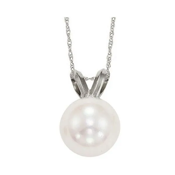 14Kt White Gold Pearl 1/2Ctw Pendant Pfaff Jewelers Grandville, MI