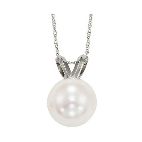 14Kt White Gold & Pearl Pendant Pfaff Jewelers Grandville, MI