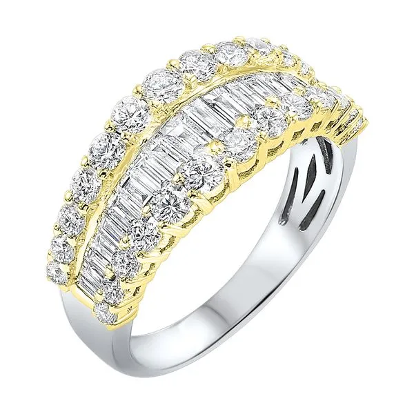 14Kt White Yellow Gold Diamond 1 1/2Ctw Ring Pfaff Jewelers Grandville, MI