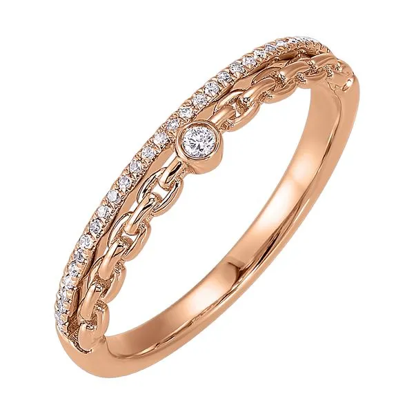 14Kt Rose Gold Diamond 1/10Ctw Ring Pfaff Jewelers Grandville, MI