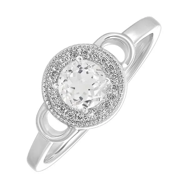 Silver Diamond 1/20Ctw & Topaz 1/2Ctw Ring Pfaff Jewelers Grandville, MI