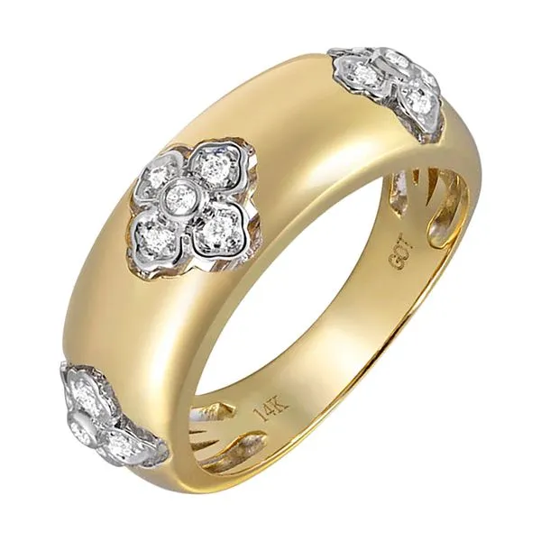 14Kt White Yellow Gold Diamond 1/8Ctw Ring K & Co Family Jewelers Eagle, ID