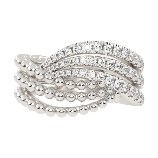 Silver Diamond 1/2Ctw Ring Image 2 Pfaff Jewelers Grandville, MI