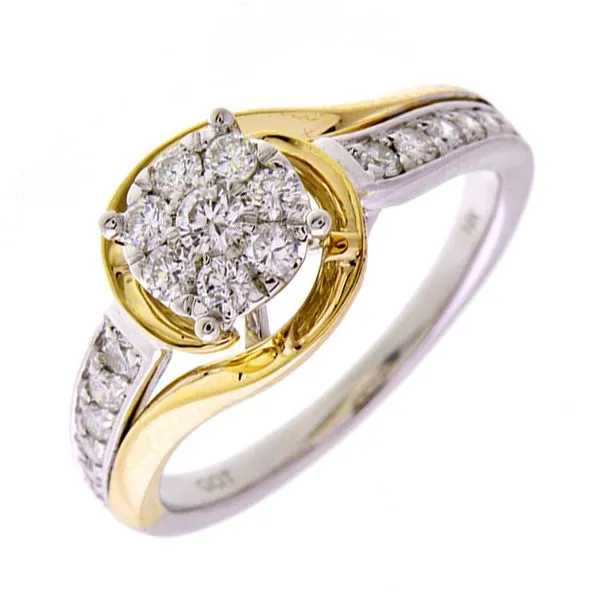 14Kt White Yellow Gold Diamond 1/2Ctw Ring Pfaff Jewelers Grandville, MI