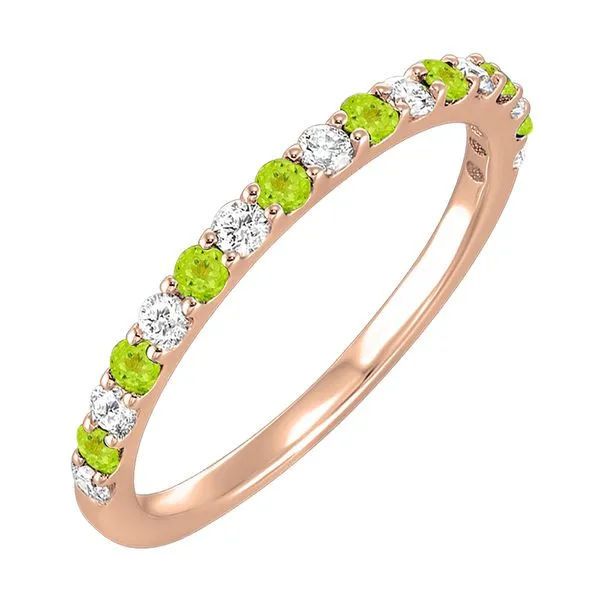 14Kt Rose Gold Diamond 1/5Ctw & Peridot 1/3Ctw Ring SIERRA MOON Auburn, CA