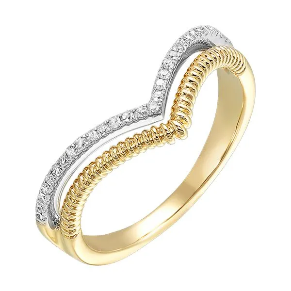 10Kt White Yellow Gold Diamond 1/10Ctw Ring Pfaff Jewelers Grandville, MI