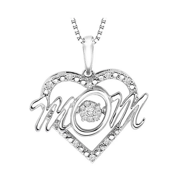 Silver White Diamond 1/20Ctw Pendant Castle Couture Fine Jewelry Manalapan, NJ