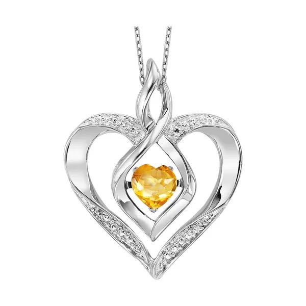Silver Created-Citrine 1/4Ctw Pendant Pfaff Jewelers Grandville, MI