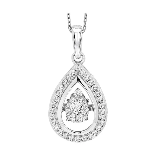 14Kt White Gold Diamond 1/4Ctw Pendant Rebel Diamonds New Hampton, IA