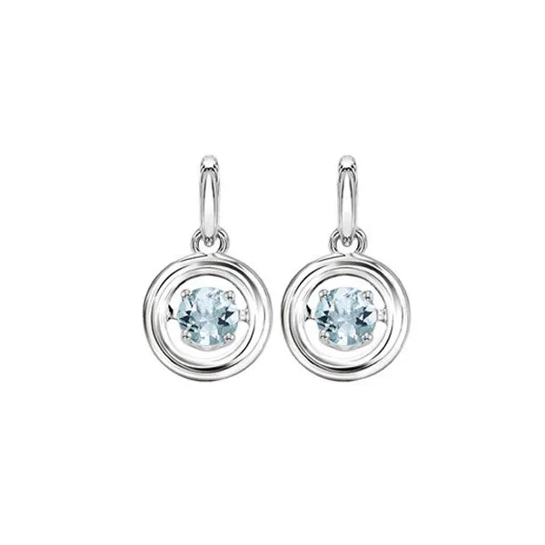 Silver White & Aquamarine 1/5Ctw Earring Pfaff Jewelers Grandville, MI