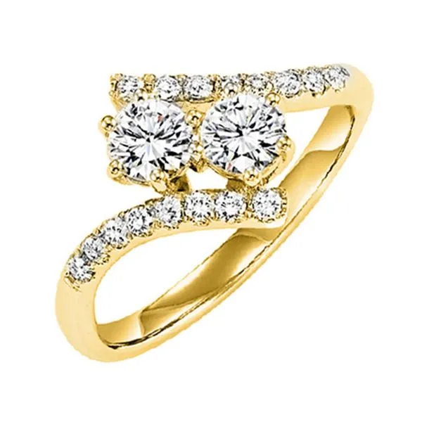 14Kt Yellow Semi Mount 5/8Ctw For 1 1/2Ctw Round Center Castle Couture Fine Jewelry Manalapan, NJ