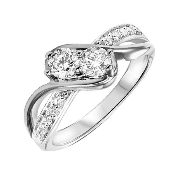 14Kt White Semi Mount 1/5Ctw For 1Ctw Round Center Castle Couture Fine Jewelry Manalapan, NJ