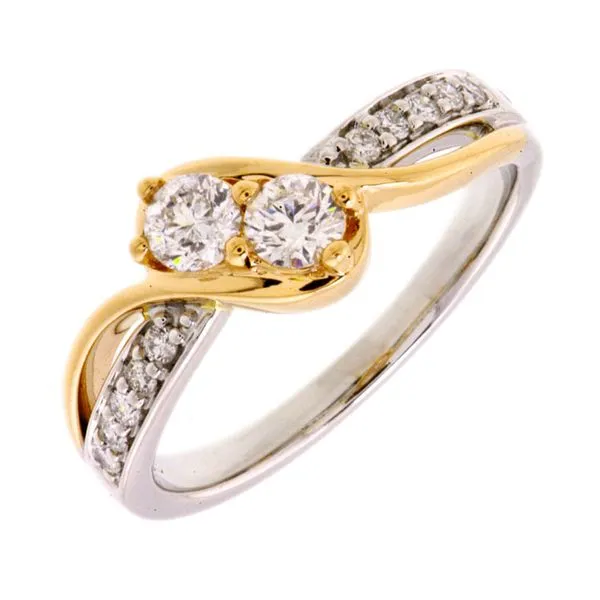 14Kt Yellow Semi Mount 1/6Ctw For 1/2Ctw Round Center Castle Couture Fine Jewelry Manalapan, NJ