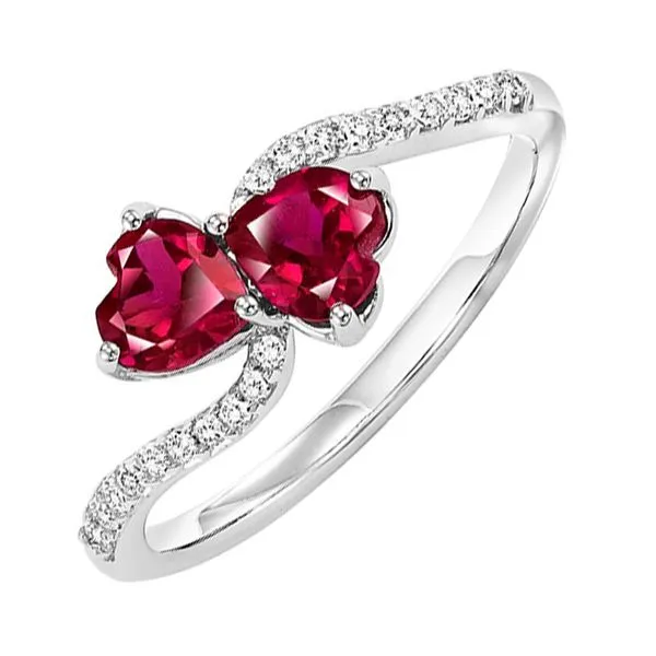 Silver White & Ruby 1 1/8Ctw Ring Castle Couture Fine Jewelry Manalapan, NJ