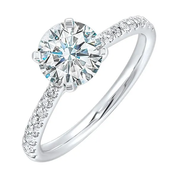 14Kt White Semi Mount 1/3Ctw For 2Ctw Round Center Rasmussen Jewelers Spanish Fork, UT